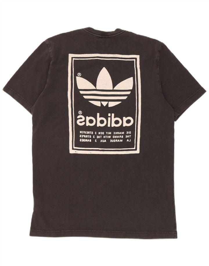 T-shirt grafica da uomo Adidas Top in cotone nero medio