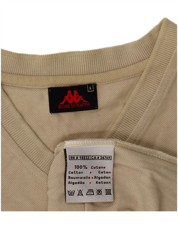 T-shirt uomo Kappa Top Large in cotone beige