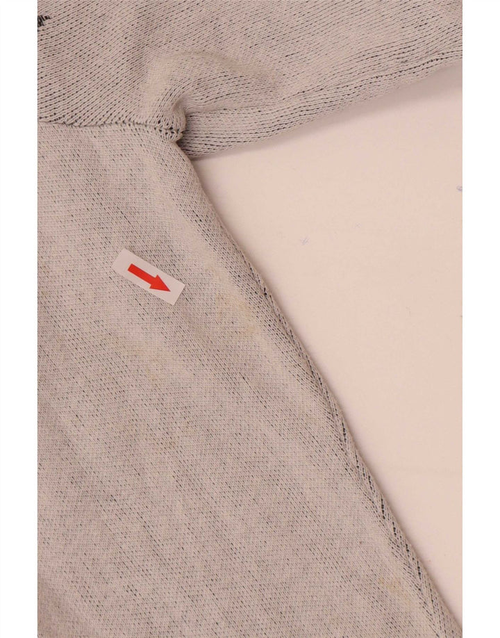 Maglione Zara da uomo con scollo a barca con grafica in cotone grigio medio