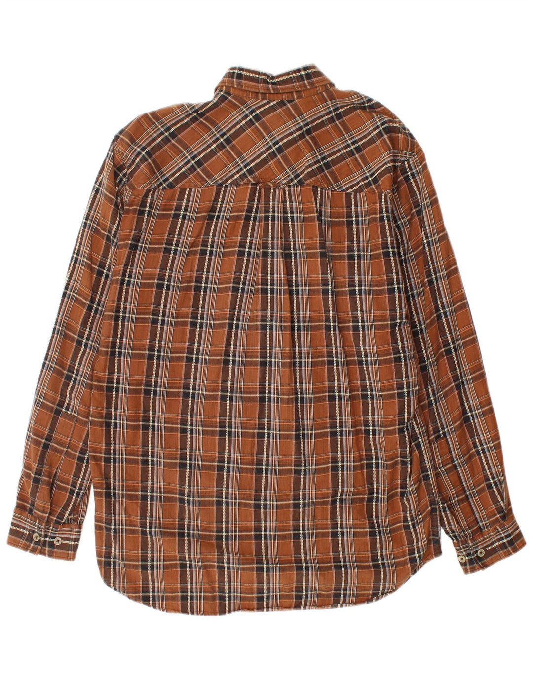 Camicia da uomo in flanella Marlboro Classics in cotone a quadri marrone medio