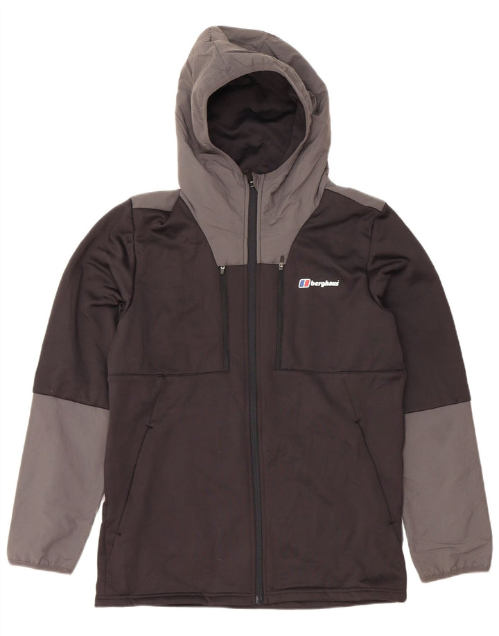 Maglione con cappuccio e zip per ragazzi BERGHAUS 12-13 anni in poliestere nero