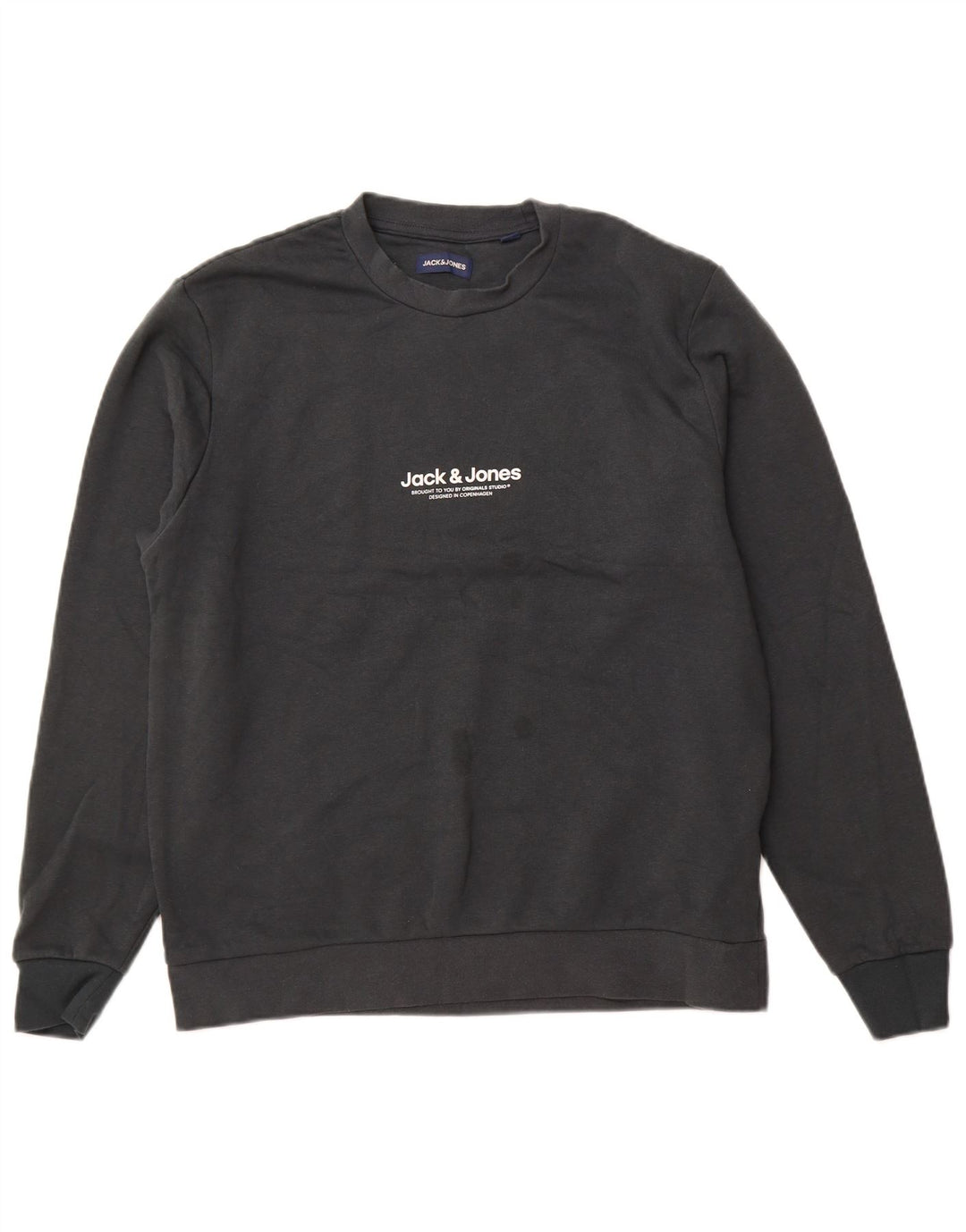 JACK & JONES Felpa da uomo Maglione grande in cotone grigio