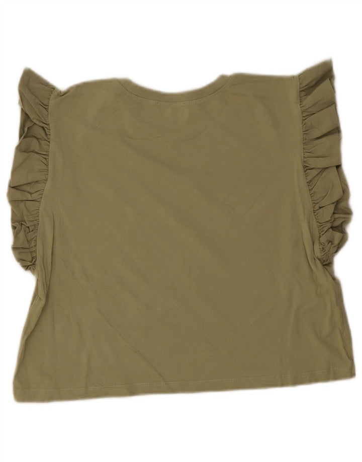 Top corto da donna Zara UK 12 verde medio