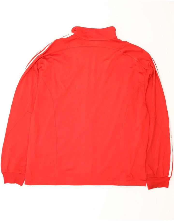 Giacca da ginnastica da uomo Adidas, grande, in poliestere color block rosso