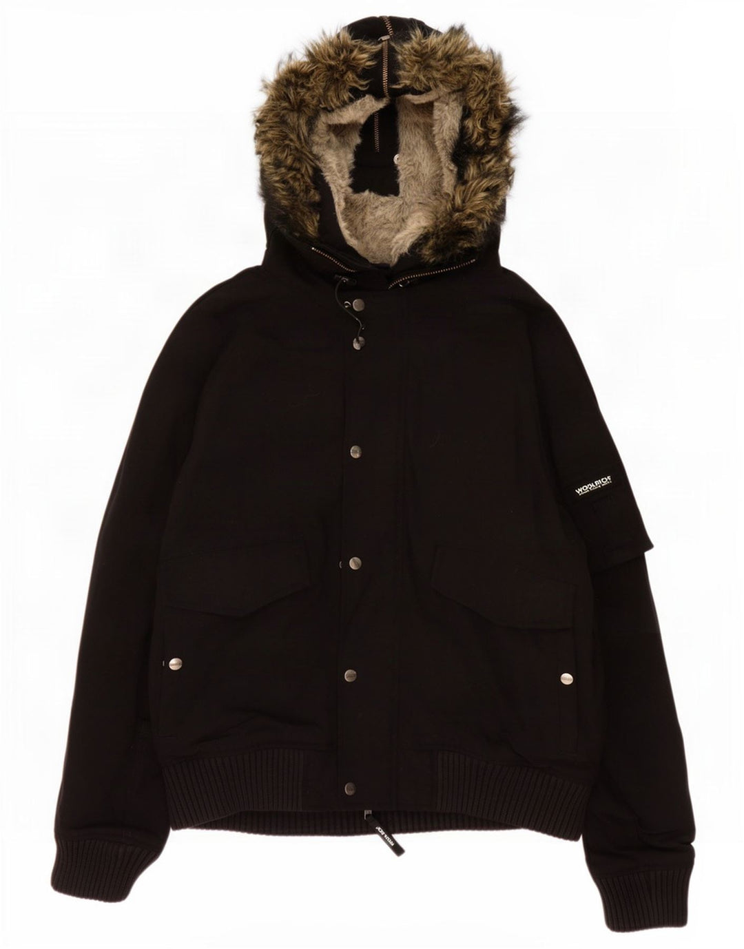 Giubbotto bomber con cappuccio da bambino Woolrich 13-14 anni XL Nero