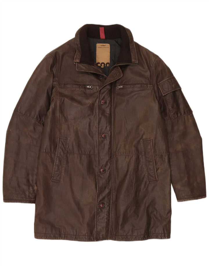 CONBIPEL Cappotto in Pelle Uomo IT 52 XL Pelle Marrone