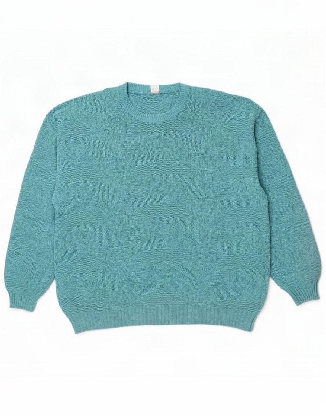 Maglione girocollo da uomo vintage IT 50 Blu medio