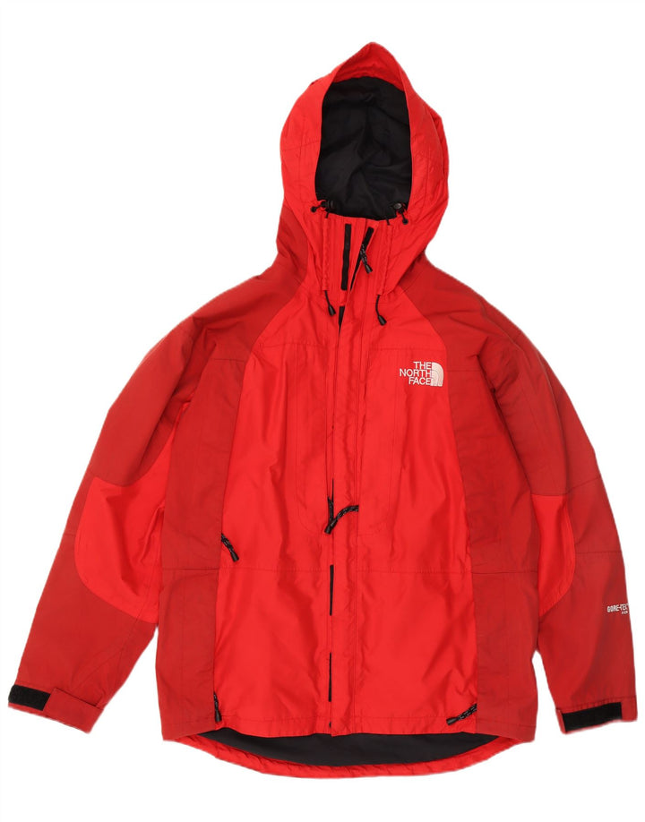 THE NORTH FACE Giacca a vento con cappuccio da uomo UK 38 Medium Red Colourblock