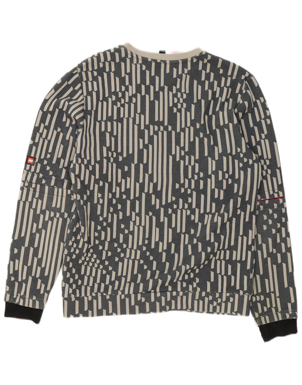 Felpa grafica Adidas da ragazzo 15-16 anni in cotone geometrico grigio