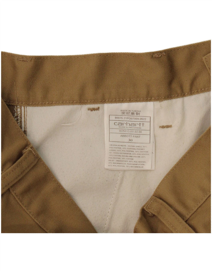 Pantaloni chino con pegging da uomo Carhartt W30 L27 poliestere beige