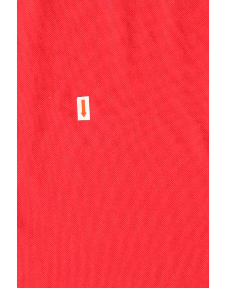Polo grafica da uomo REEBOK 2XL in cotone color block rosso