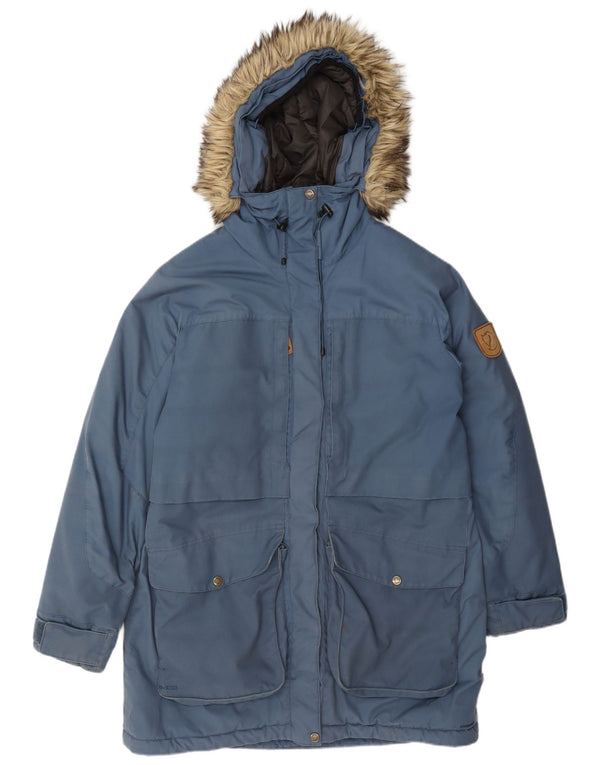 Giacca Parka con cappuccio da donna Fjall Raven UK 16 Large Blu Poliammide