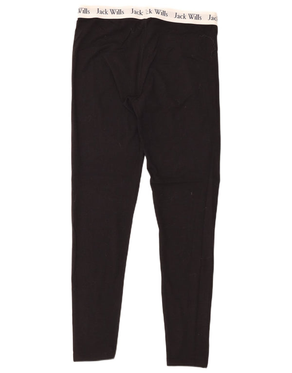 JACK WILLS Leggings grafici da donna UK 12 Cotone color block medio nero