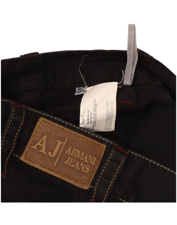 Jeans larghi da donna ARMANI W33 L33 cotone nero