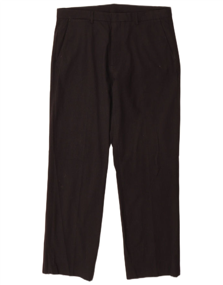 Pantaloni chino dritti da uomo Calvin Klein W32 L30 poliestere nero