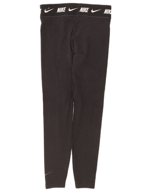 Leggings grafici attillati da donna NIKE UK 12 cotone nero medio