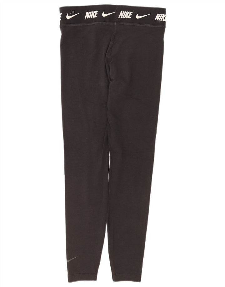 Leggings grafici attillati da donna NIKE UK 12 cotone nero medio