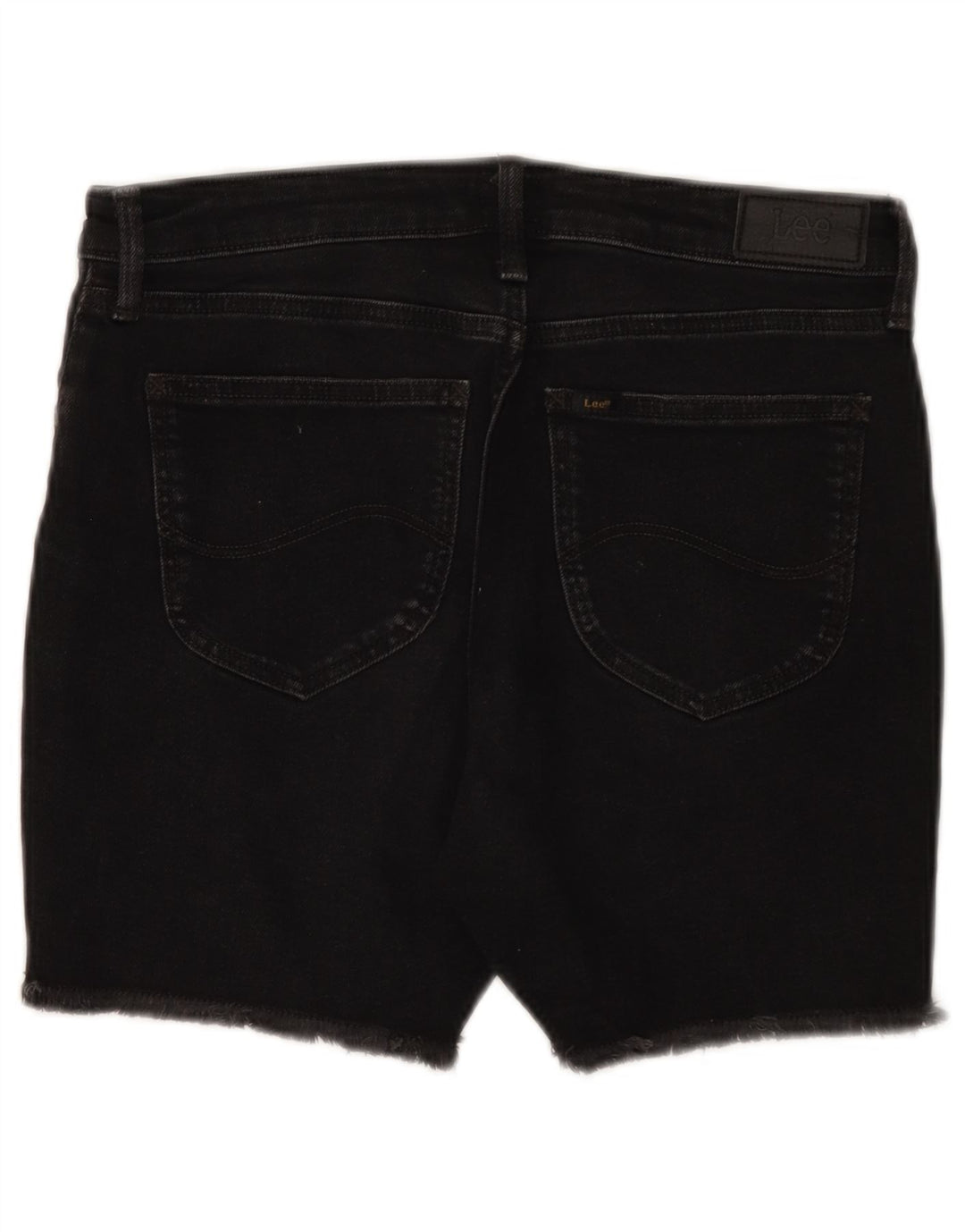 Pantaloncini di jeans Boyfriend da donna Lee W27 piccoli in cotone nero