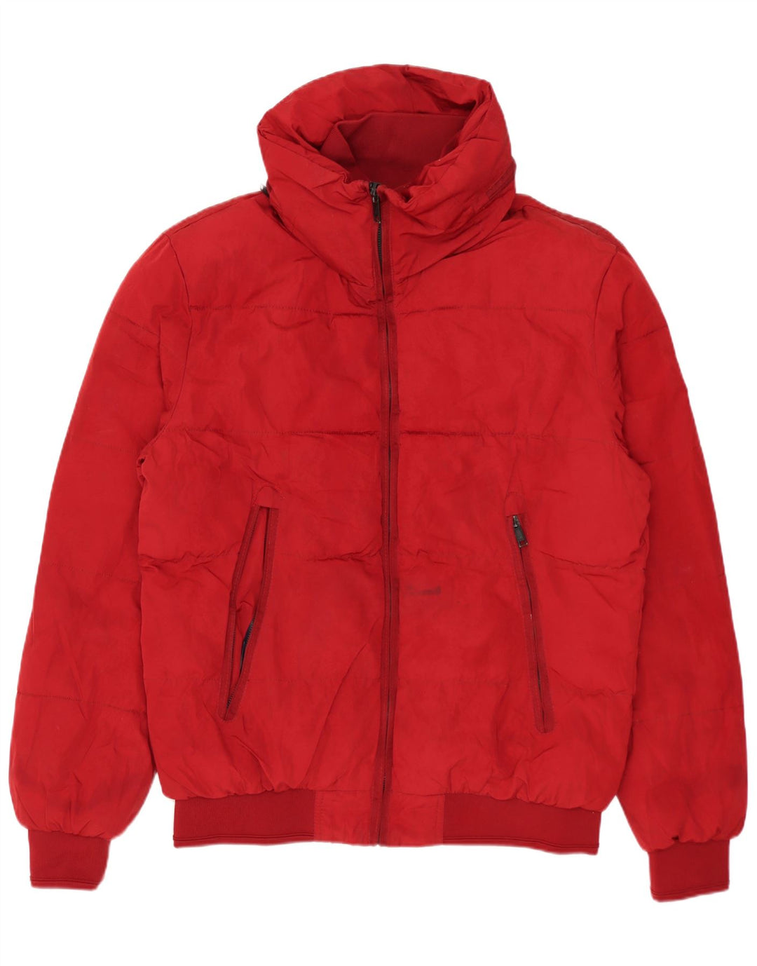 Giacca imbottita da uomo ZARA UK 40 Large rossa in poliestere