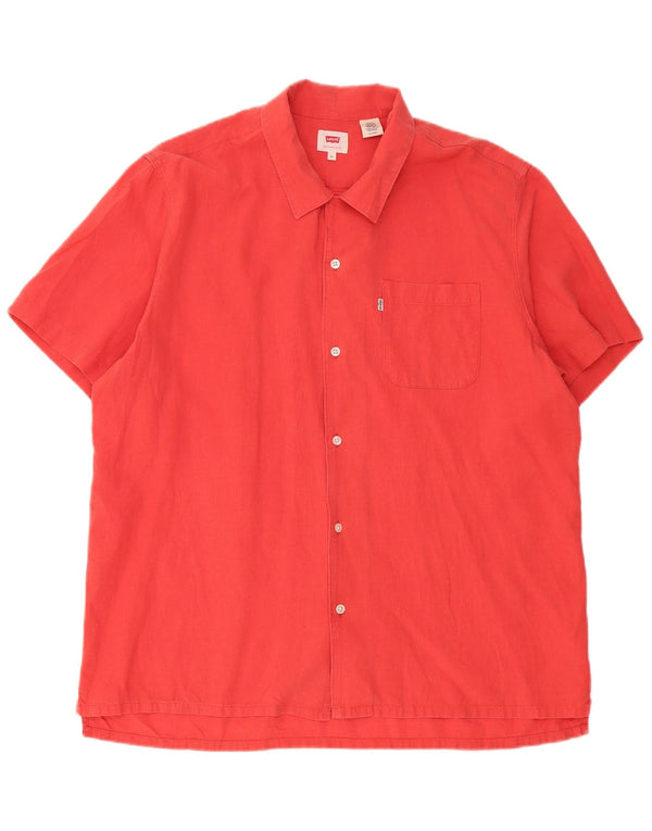 Camicia a maniche corte da uomo Levi's XL rossa