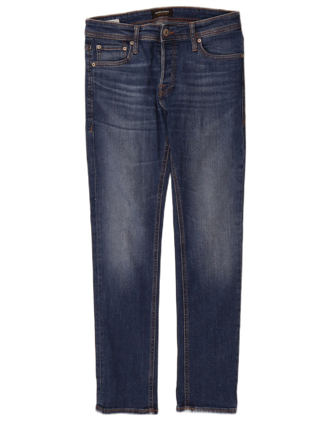 Jack & Jones Uomo GLENN Slim Jeans W29 L30 Cotone Blu