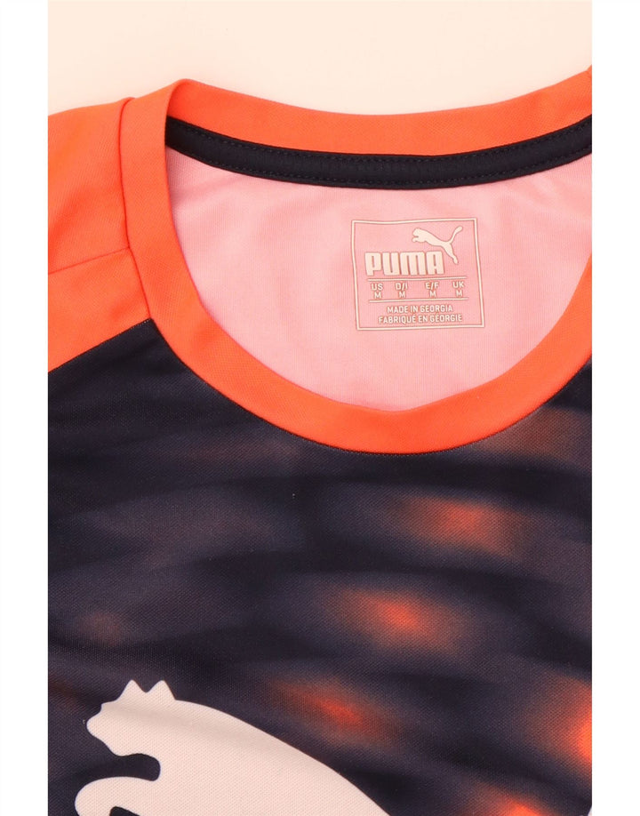 T-shirt grafica da uomo Puma Top con motivo a quadri arancione medio