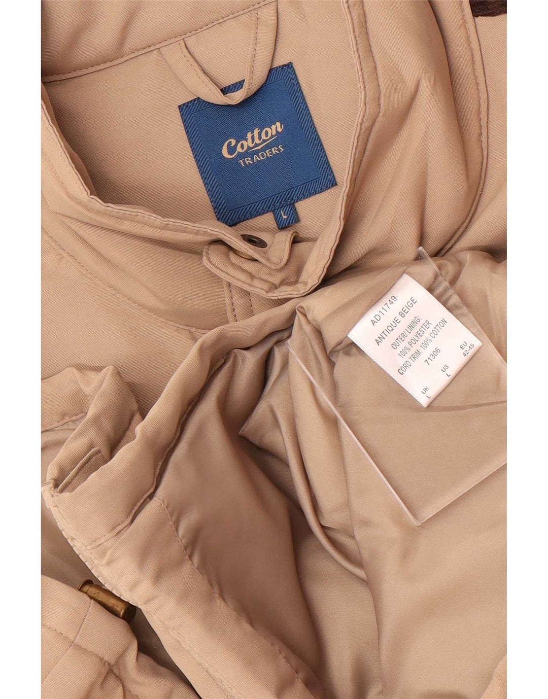 Cotton Traders Gilet multiuso da uomo UK 40 Large Beige Colourblock Poliestere