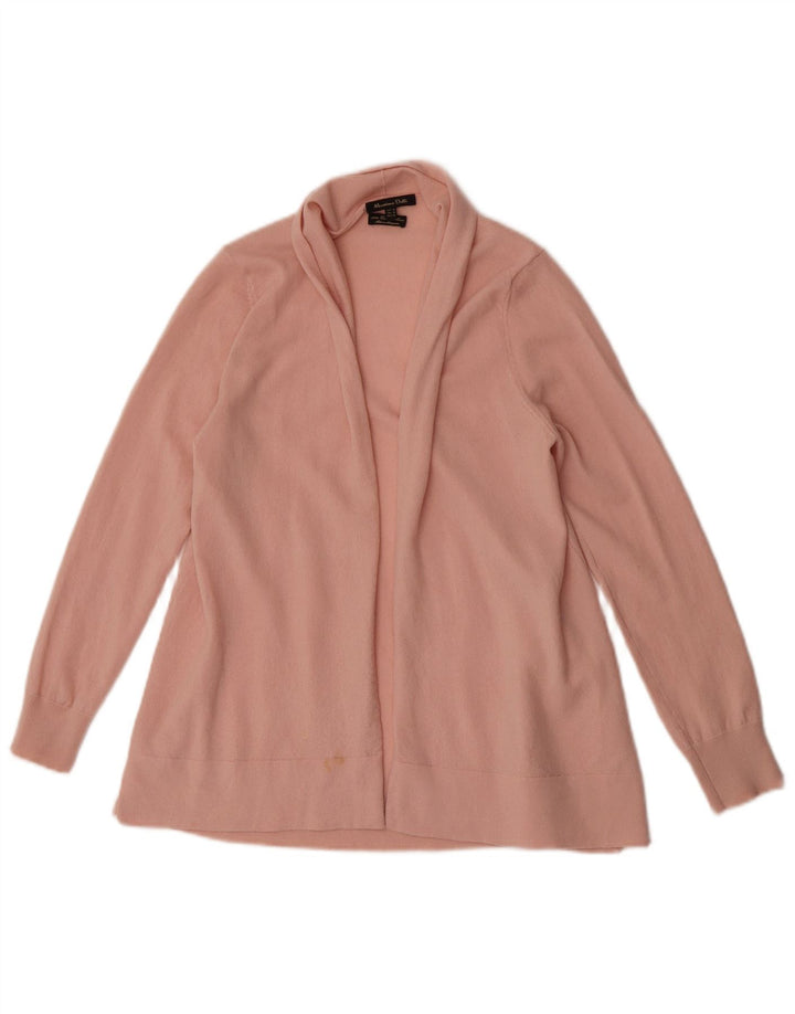Maglione cardigan aperto da donna Massimo Dutti UK 12 Rosa medio