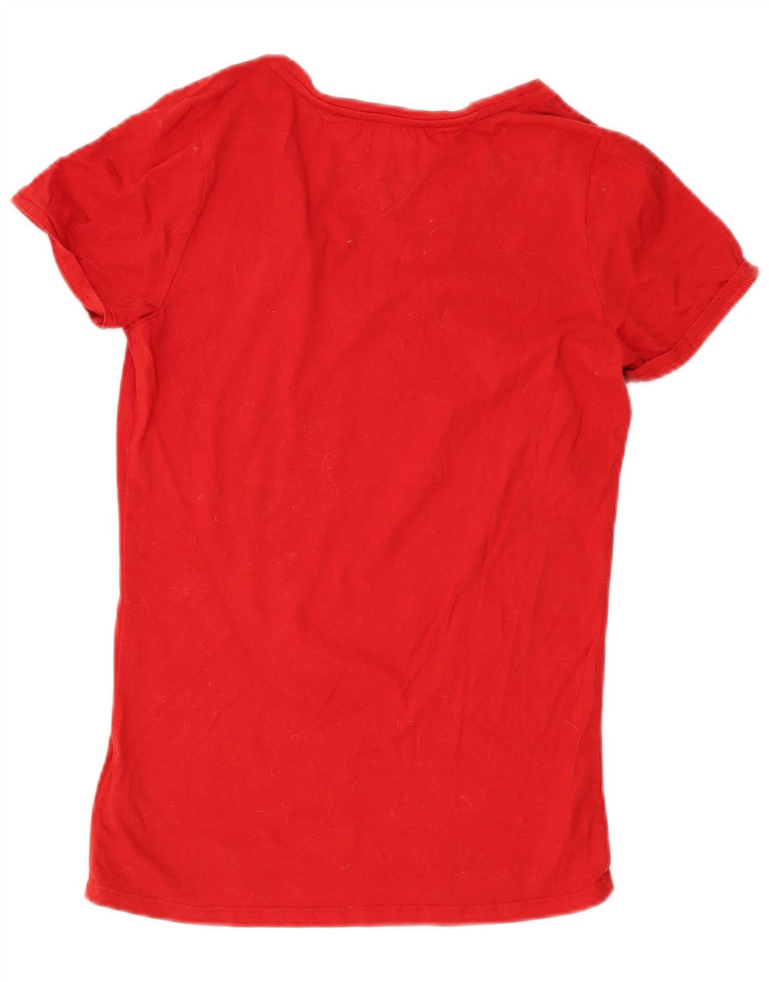 T-shirt da donna Tommy Hilfiger Top UK 12 cotone rosso medio