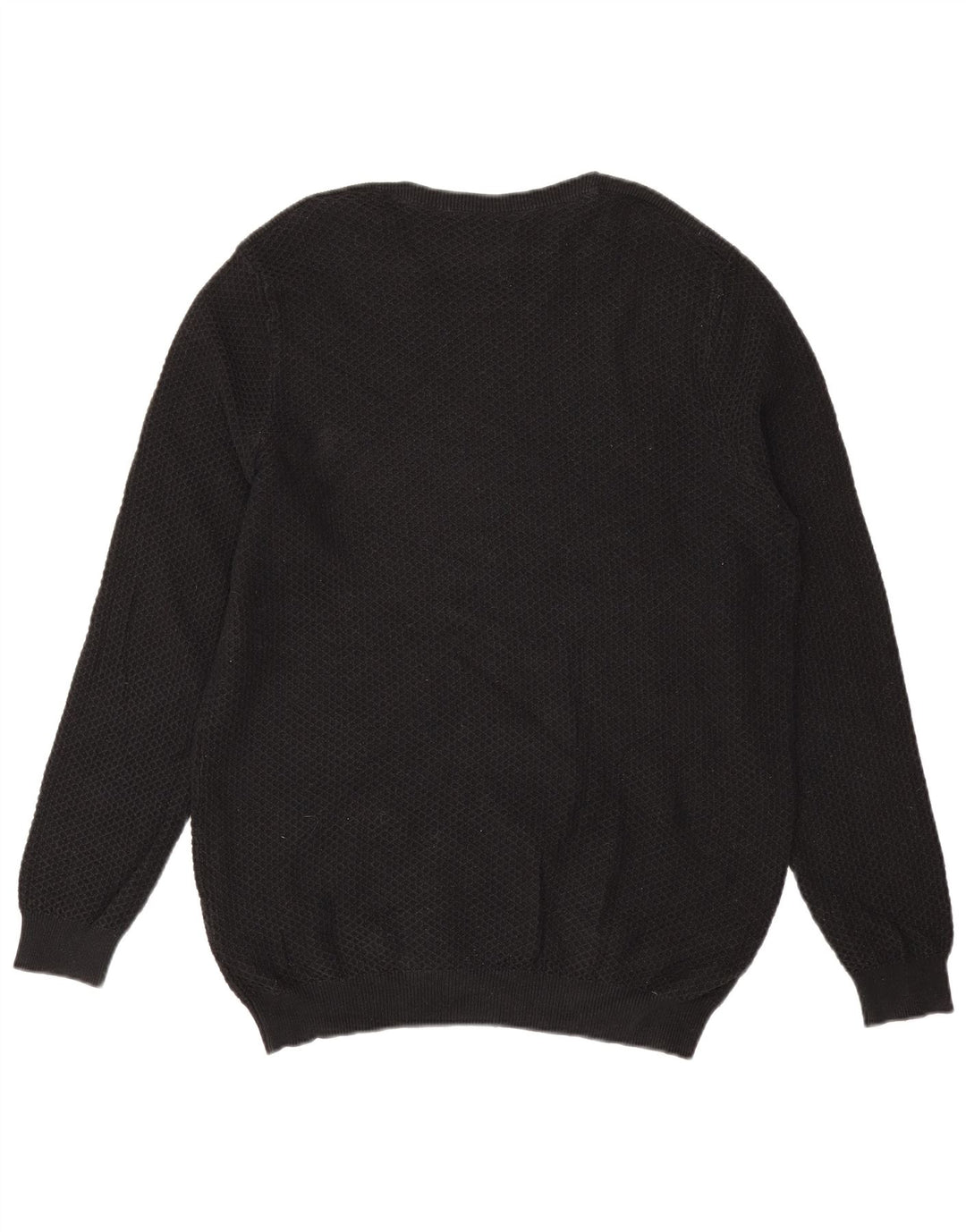 Maglione maglione girocollo da uomo Massimo Dutti XL in cotone nero