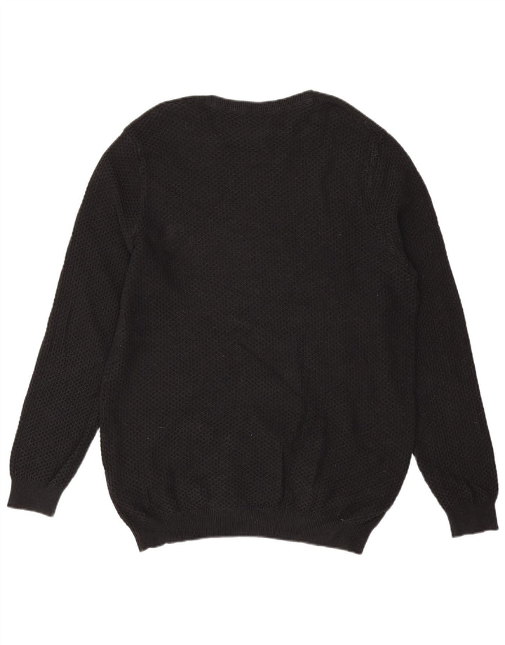 Maglione maglione girocollo da uomo Massimo Dutti XL in cotone nero