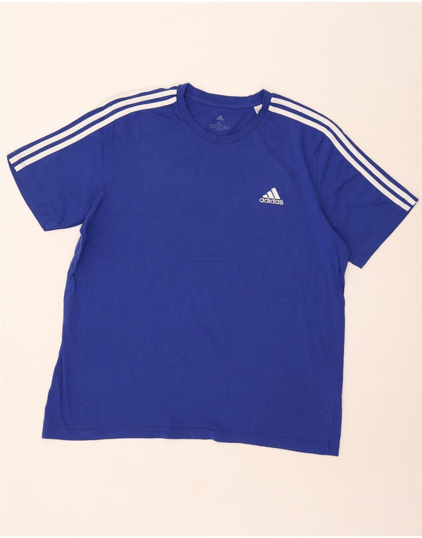 T-shirt da uomo Adidas Top XL in cotone blu