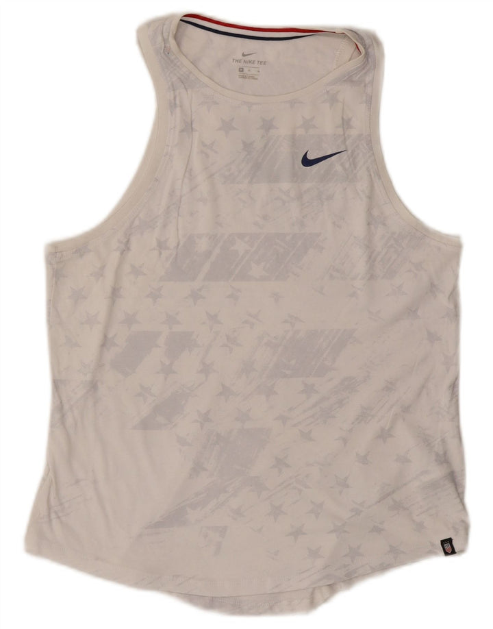 Canotta grafica da donna Nike UK 12 cotone bianco medio