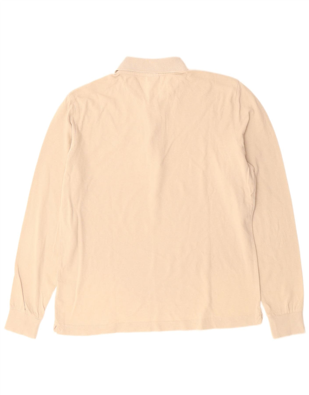 Polo KAPPA da uomo a manica lunga piccola in cotone beige