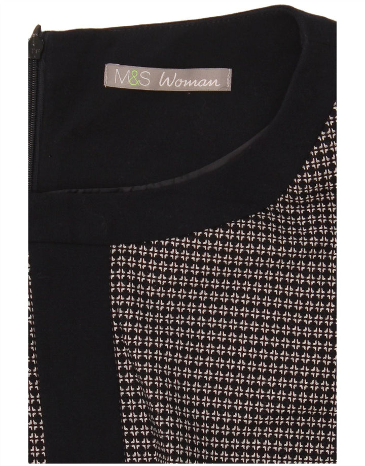 Abito tubino da donna Marks & Spencer UK 14 Grande blu navy geometrico