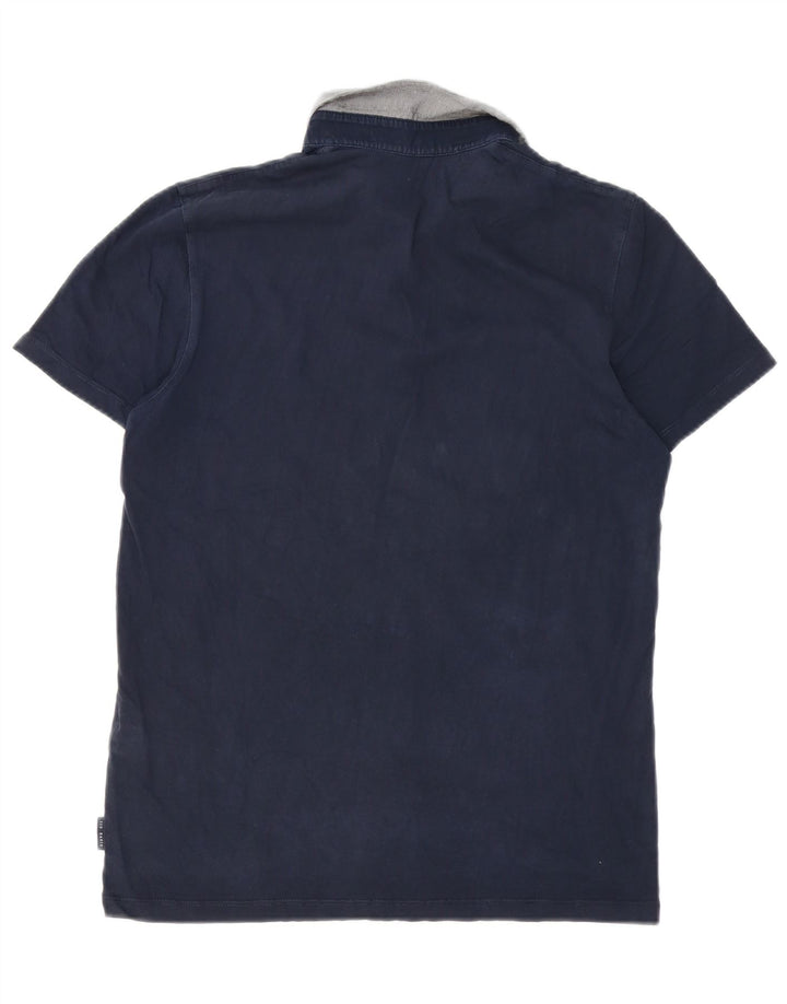 Polo da uomo Ted Baker taglia 3 media in cotone blu navy