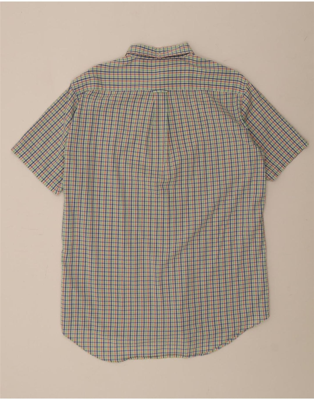 GANT Camicia a maniche corte da uomo Taglia 41/42 16 1/2 Grande quadretto multicolore