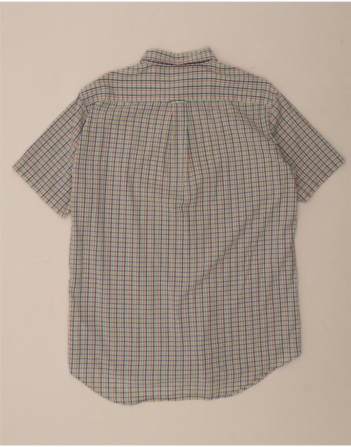 GANT Camicia a maniche corte da uomo Taglia 41/42 16 1/2 Grande quadretto multicolore