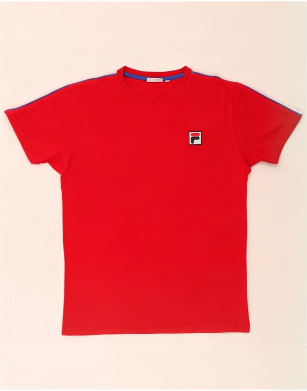 Maglietta Fila da uomo Top Small rossa color block