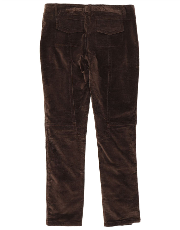 Pantaloni casual slim da donna in velluto BLUMARINE IT 44 medio W32 L30 Marrone