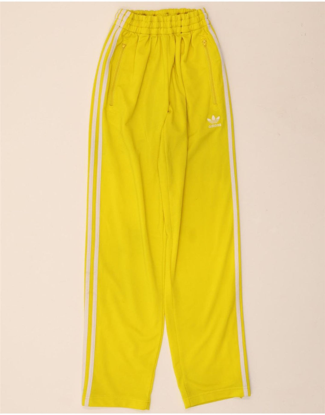 Pantaloni da tuta da donna ADIDAS UK 8 Small Giallo Poliestere