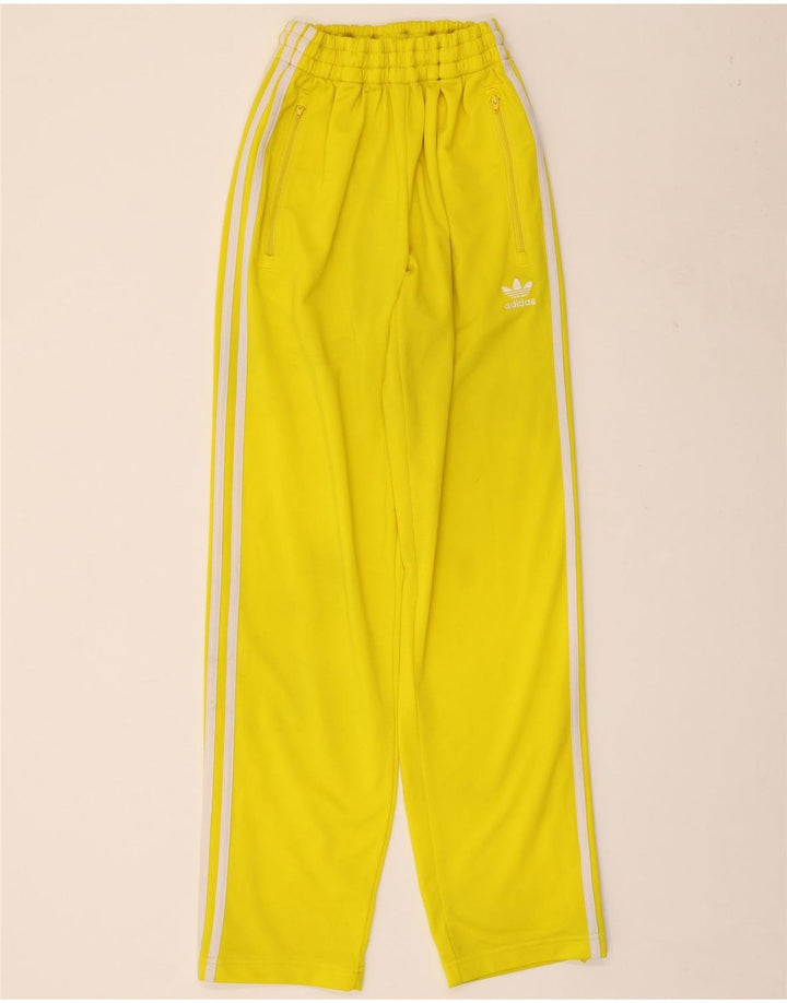 Pantaloni da tuta da donna ADIDAS UK 8 Small Giallo Poliestere