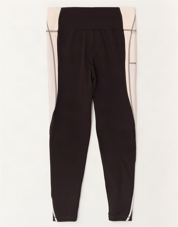Leggings corti da donna Puma UK 16 Large Nero Colourblock Poliestere