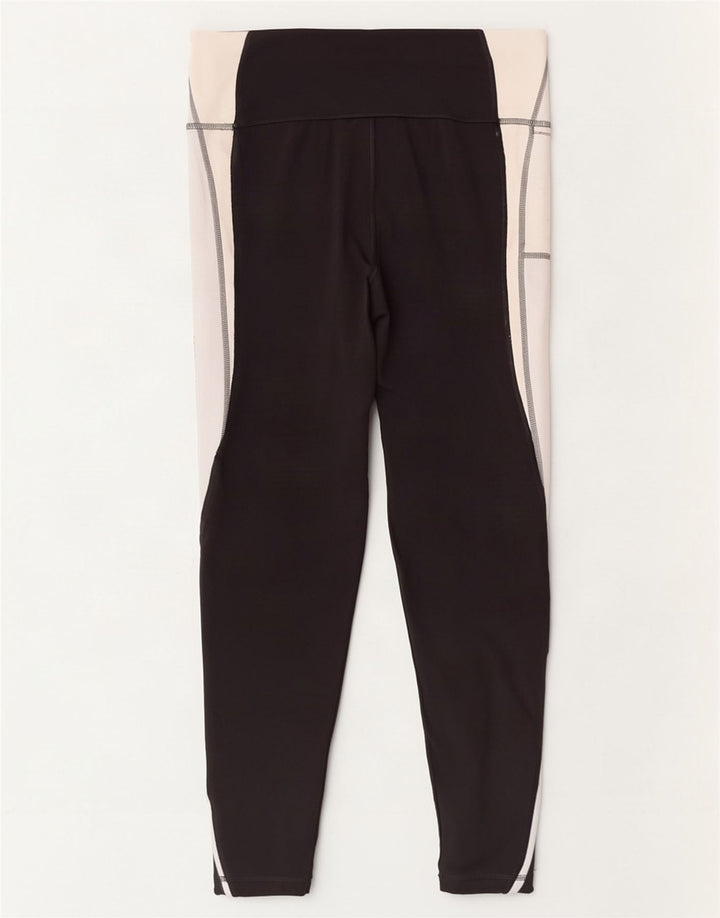 Leggings corti da donna Puma UK 16 Large Nero Colourblock Poliestere