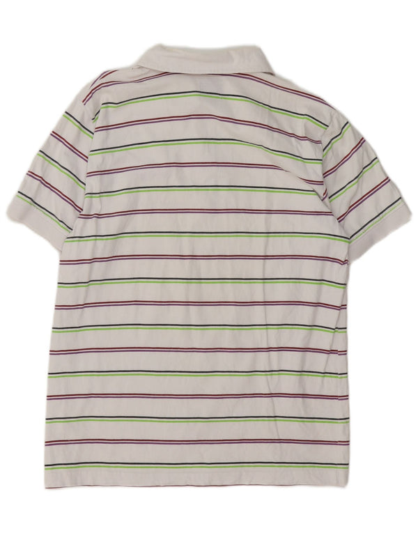 Polo da uomo Best Company, cotone a righe grandi bianche
