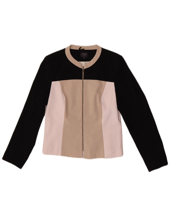 Giubbotto bomber da donna Marks & Spencer UK 12 Colorblock beige medio