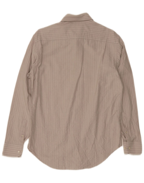Camicia da uomo Armani Collezioni taglia 40 15 3/4 cotone gessato beige medio