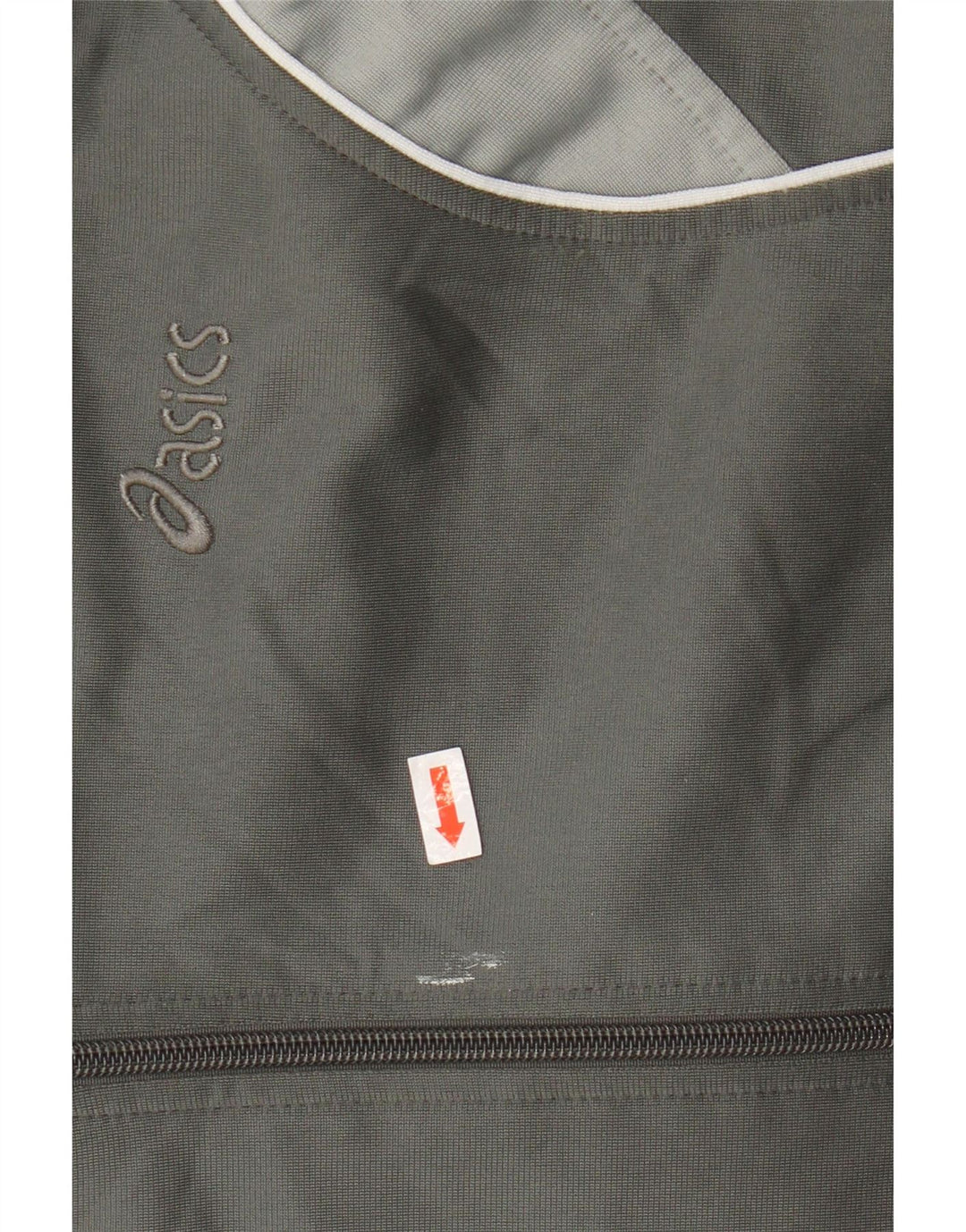 Felpa con cappuccio e zip ASICS da uomo XL grigio color block