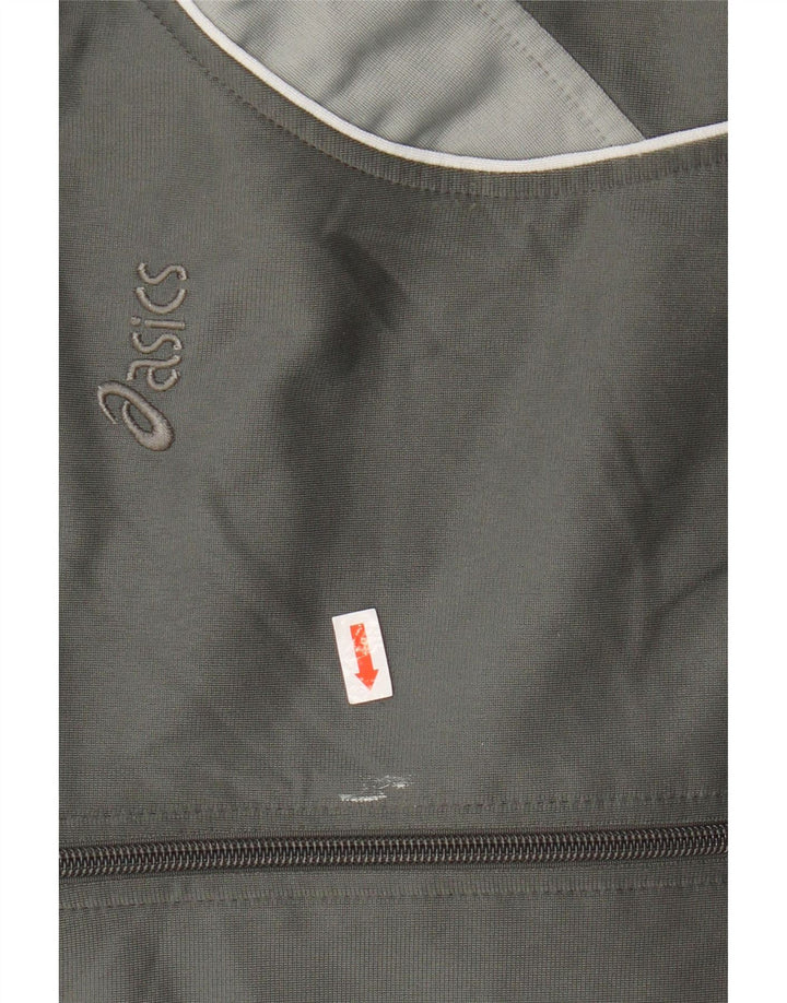 Felpa con cappuccio e zip ASICS da uomo XL grigio color block