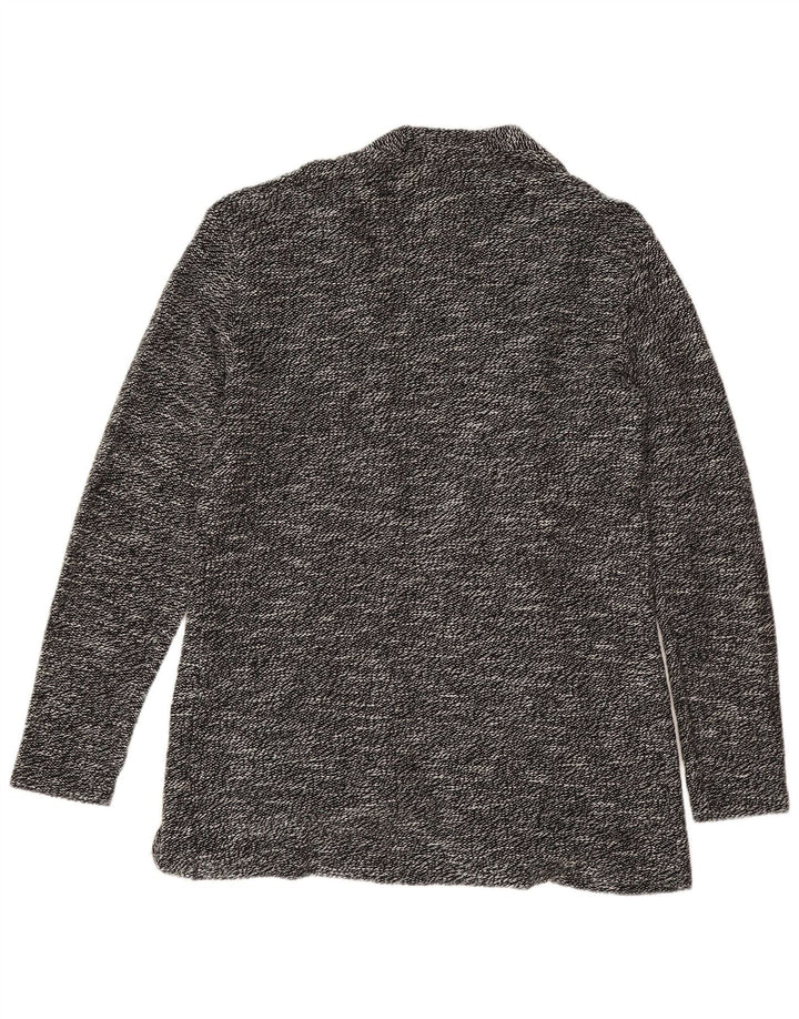 Maglione cardigan aperto da uomo Zara piccolo in cotone screziato grigio